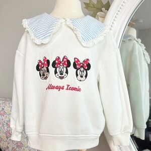 Disney Kids Cream Sweatshirt with Minnie Mouse Size 2-3 Years